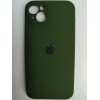Чехол силиконовый Silicone Case ORG iPhone 14 Plus (защита камеры) темно-зеленый (40)
