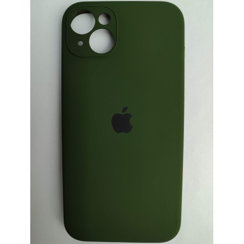 Чехол силиконовый Silicone Case ORG iPhone 14 Plus (защита камеры) темно-зеленый (40)