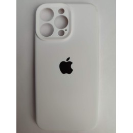 Чехол силиконовый Silicone Case ORG iPhone 14 Pro Max (защита камеры) белый (01) 