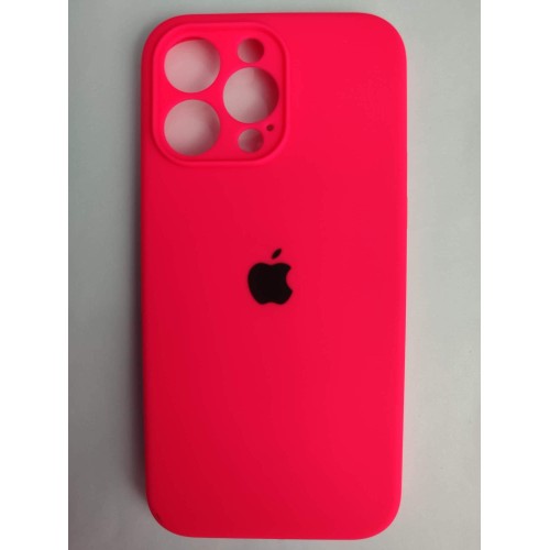 Чехол силиконовый Silicone Case ORG iPhone 14 Pro Max (защита камеры) фуксия (09)