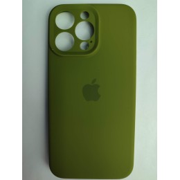 Чехол силиконовый Silicone Case ORG iPhone 14 Pro Max (защита камеры) хаки (13)