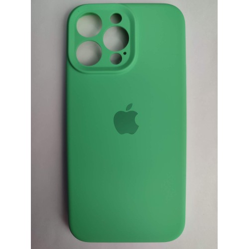 Чехол силиконовый Silicone Case ORG iPhone 14 Pro Max (защита камеры) мятный (12)