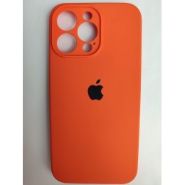 Чехол силиконовый Silicone Case ORG iPhone 14 Pro Max (защита камеры) оранжевый (05)