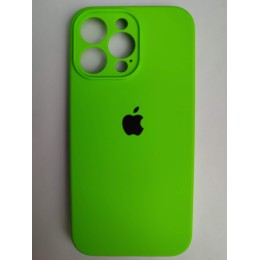 Чехол силиконовый Silicone Case ORG iPhone 14 Pro Max (защита камеры) салатовый (10)