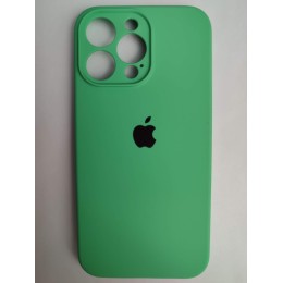Чехол силиконовый Silicone Case ORG iPhone 14 Pro Max (защита камеры) светло-зеленый (12)