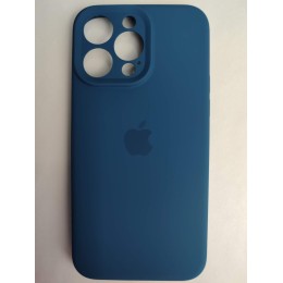 Чехол силиконовый Silicone Case ORG iPhone 14 Pro Max (защита камеры) темно-синий (16)