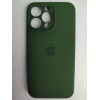 Чехол силиконовый Silicone Case ORG iPhone 14 Pro Max (защита камеры) темно-зеленый (14)