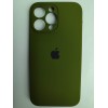 Чехол силиконовый Silicone Case ORG iPhone 14 Pro Max (защита камеры) темно-зеленый (29)