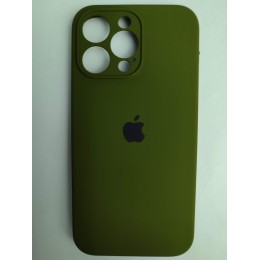 Чехол силиконовый Silicone Case ORG iPhone 14 Pro Max (защита камеры) темно-зеленый (29)