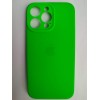Чехол силиконовый Silicone Case ORG iPhone 14 Pro Max (защита камеры) ярко-зеленый (10)