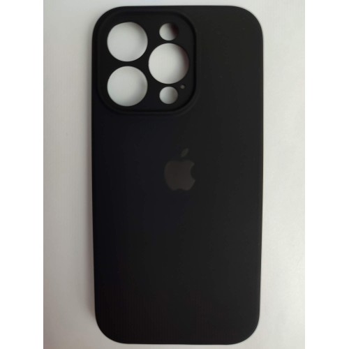 Чехол силиконовый Silicone Case ORG iPhone 14 Pro (защита камеры) черный (23)
