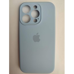 Чехол силиконовый Silicone Case ORG iPhone 14 Pro (защита камеры) голубой (17)