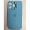 Чехол силиконовый Silicone Case ORG iPhone 14 Pro (защита камеры) голубой