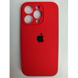 Чехол силиконовый Silicone Case ORG iPhone 14 Pro (защита камеры) красный (07)