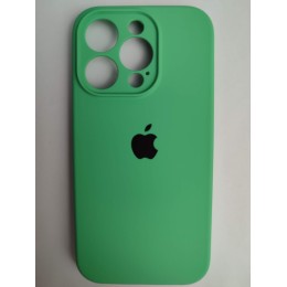 Чехол силиконовый Silicone Case ORG iPhone 14 Pro (защита камеры) мятный (11)
