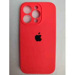 Чехол силиконовый Silicone Case ORG iPhone 14 Pro (защита камеры) розовый (06)