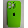 Чехол силиконовый Silicone Case ORG iPhone 14 Pro (защита камеры) салатовый (10)