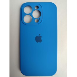 Чехол силиконовый Silicone Case ORG iPhone 14 Pro (защита камеры) синий (03)