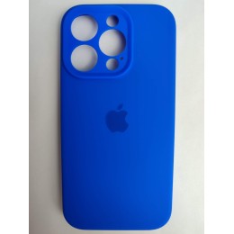Чехол силиконовый Silicone Case ORG iPhone 14 Pro (защита камеры) синий (18)