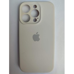 Чехол силиконовый Silicone Case ORG iPhone 14 Pro (защита камеры) светло-желтый