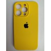 Чехол силиконовый Silicone Case ORG iPhone 14 Pro (защита камеры) желтый (03)