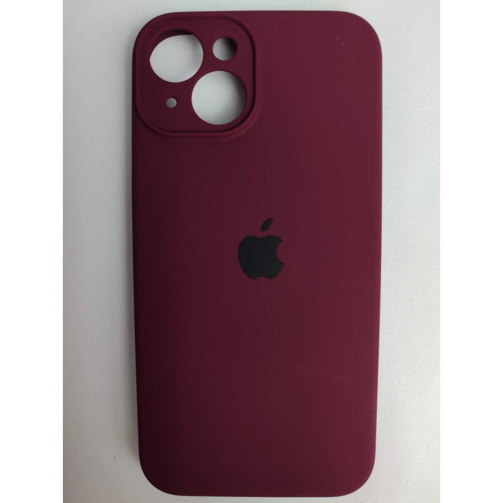 Чехол силиконовый Silicone Case ORG iPhone 14 (защита камеры) бордовый (20)