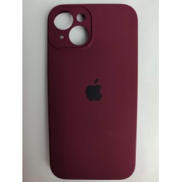 Чехол силиконовый Silicone Case ORG iPhone 14 (защита камеры) бордовый (20) 