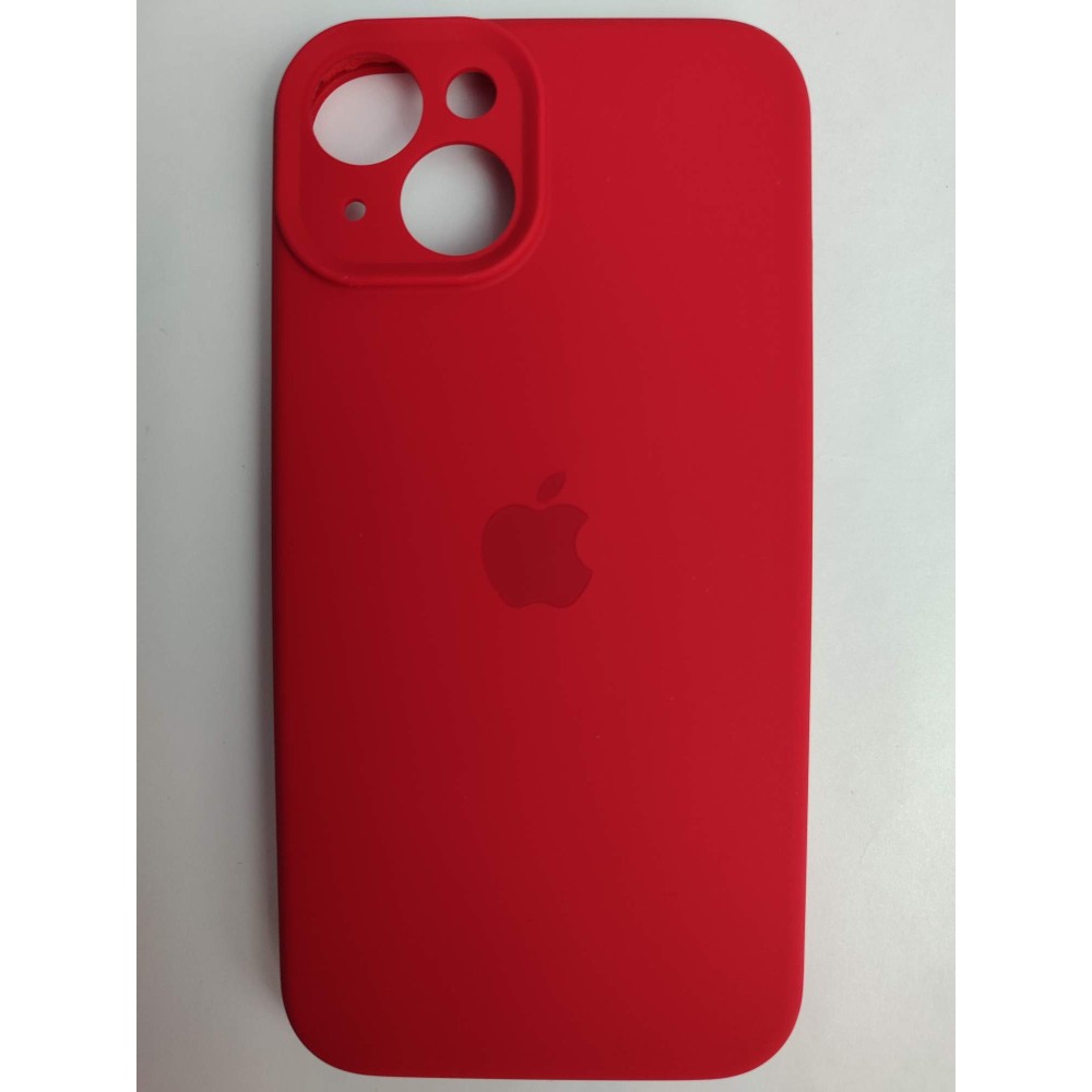 Чехол силиконовый Silicone Case ORG iPhone 14 (защита камеры) красный