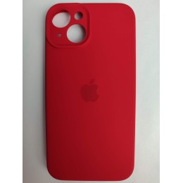 Чехол силиконовый Silicone Case ORG iPhone 14 (защита камеры) красный 
