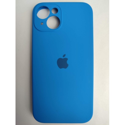 Чехол силиконовый Silicone Case ORG iPhone 14 (защита камеры) синий (03)