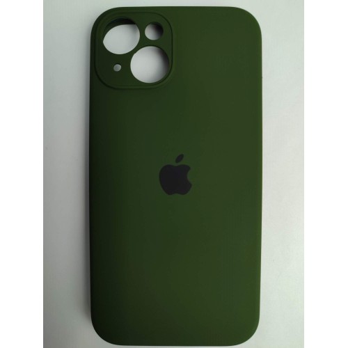 Чехол силиконовый Silicone Case ORG iPhone 14 (защита камеры) темно-зеленый (40)
