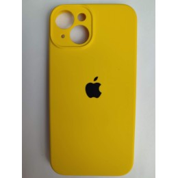 Чехол силиконовый Silicone Case ORG iPhone 14 (защита камеры) желтый (03)