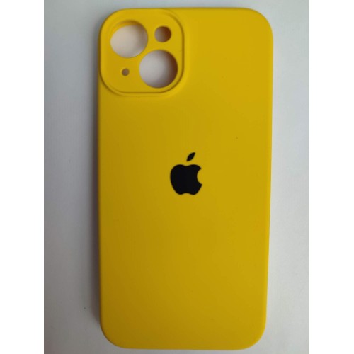 Чехол силиконовый Silicone Case ORG iPhone 14 (защита камеры) желтый (03)