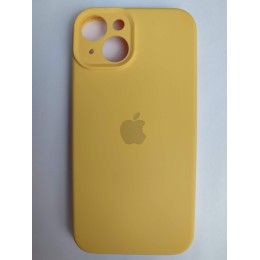 Чехол силиконовый Silicone Case ORG iPhone 14 (защита камеры) желтый 