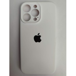 Чехол силиконовый Silicone Case ORG iPhone 15 Pro Max (защита камеры) белый (01)