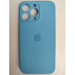 Чехол силиконовый Silicone Case ORG iPhone 15 Pro Max (защита камеры) голубой (26)