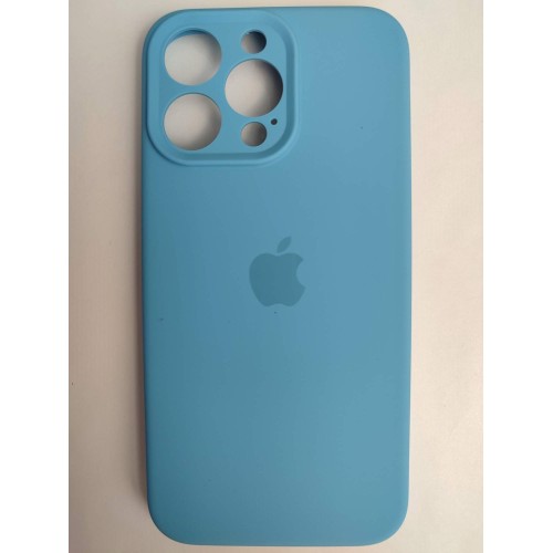 Чехол силиконовый Silicone Case ORG iPhone 15 Pro Max (защита камеры) голубой (26)