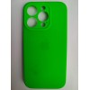 Чехол силиконовый Silicone Case ORG iPhone 15 Pro (защита камеры) ярко-зеленый