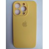 Чехол силиконовый Silicone Case ORG iPhone 15 Pro (защита камеры) желтый