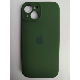 Чехол силиконовый Silicone Case ORG iPhone 15 (защита камеры) (17) темно-зеленый