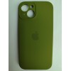 Чехол силиконовый Silicone Case ORG iPhone 15 (защита камеры) хаки (13)