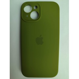 Чехол силиконовый Silicone Case ORG iPhone 15 (защита камеры) хаки (13)