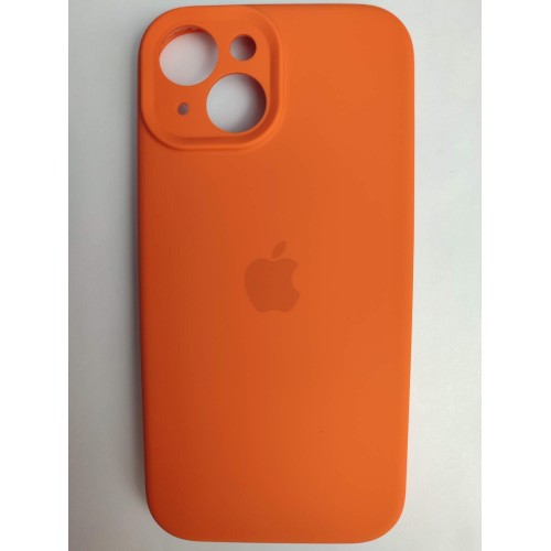 Чехол силиконовый Silicone Case ORG iPhone 15 (защита камеры) оранжевый (05)