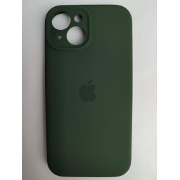 Чехол силиконовый Silicone Case ORG iPhone 15 (защита камеры) темно-зеленый (14)