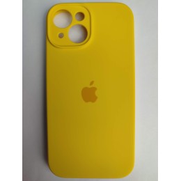 Чехол силиконовый Silicone Case ORG iPhone 15 (защита камеры) желтый (03)