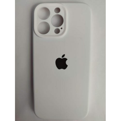 Чехол силиконовый Silicone Case ORG iPhone 16 Pro Max (защита камеры) белый