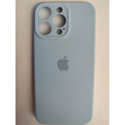 Чехол силиконовый Silicone Case ORG iPhone 16 Pro Max (защита камеры) голубой (17)