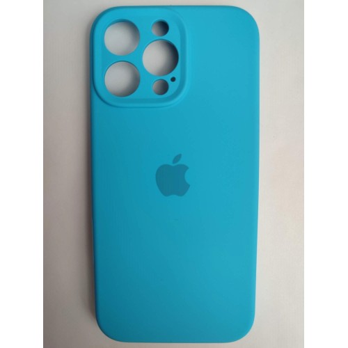 Чехол силиконовый Silicone Case ORG iPhone 16 Pro Max (защита камеры) голубой 
