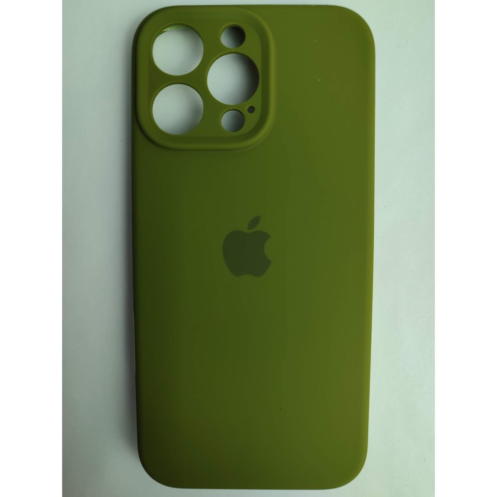 Чехол силиконовый Silicone Case ORG iPhone 16 Pro Max (защита камеры) хаки (13)