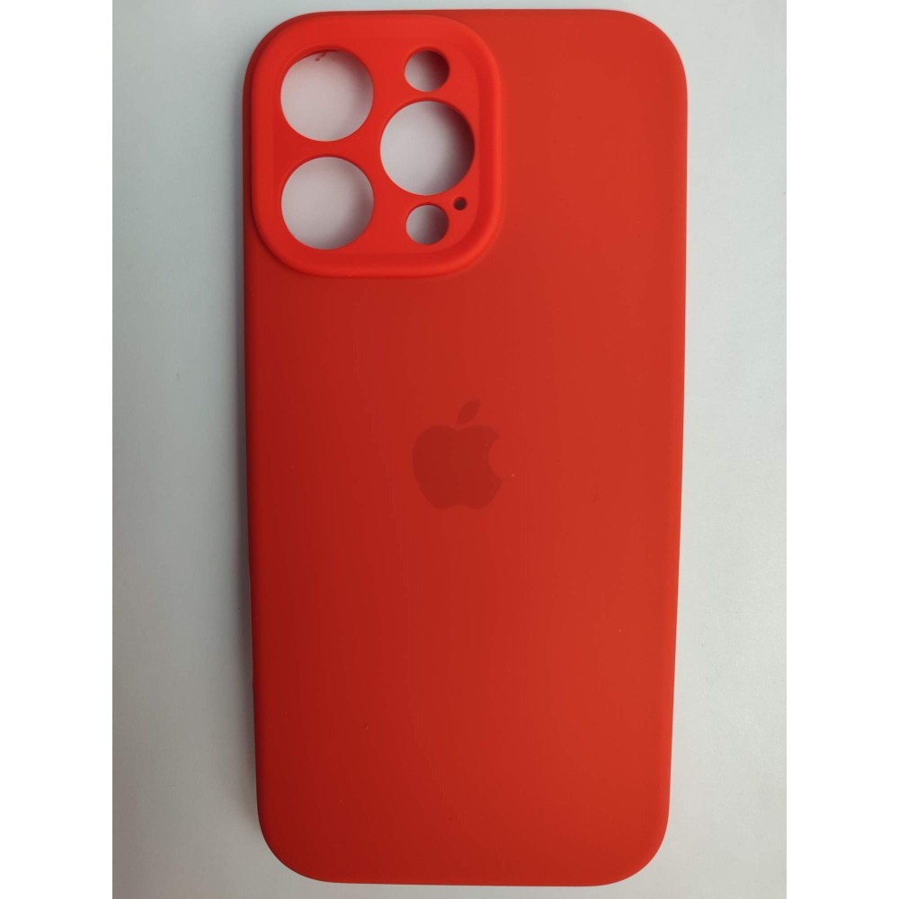 Чехол силиконовый Silicone Case ORG iPhone 16 Pro Max (защита камеры) красный (07)